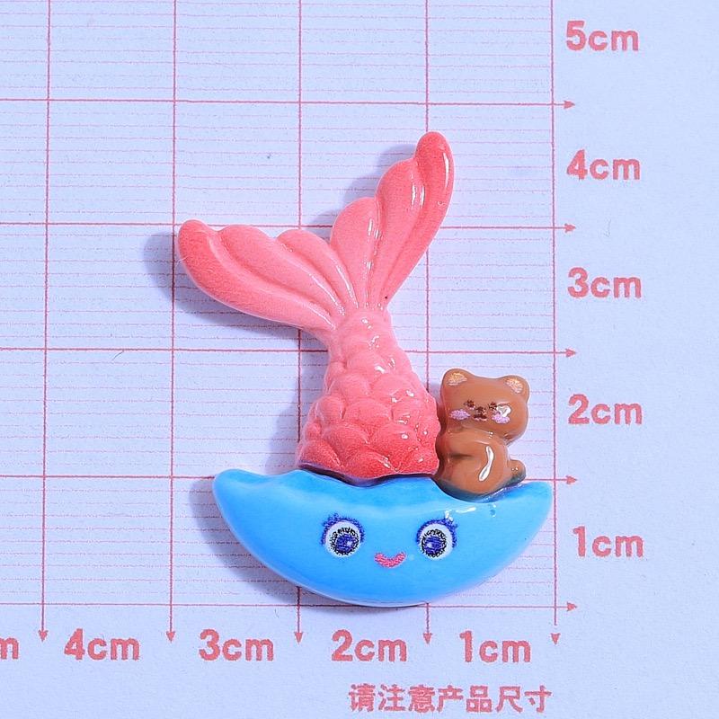 10Pcs New Mini Cute Cartoon Shell, Turtle, Octopus, Seahorse, Whale Flat Back Resin Cabochons DIY Jewelry Craft Decoration