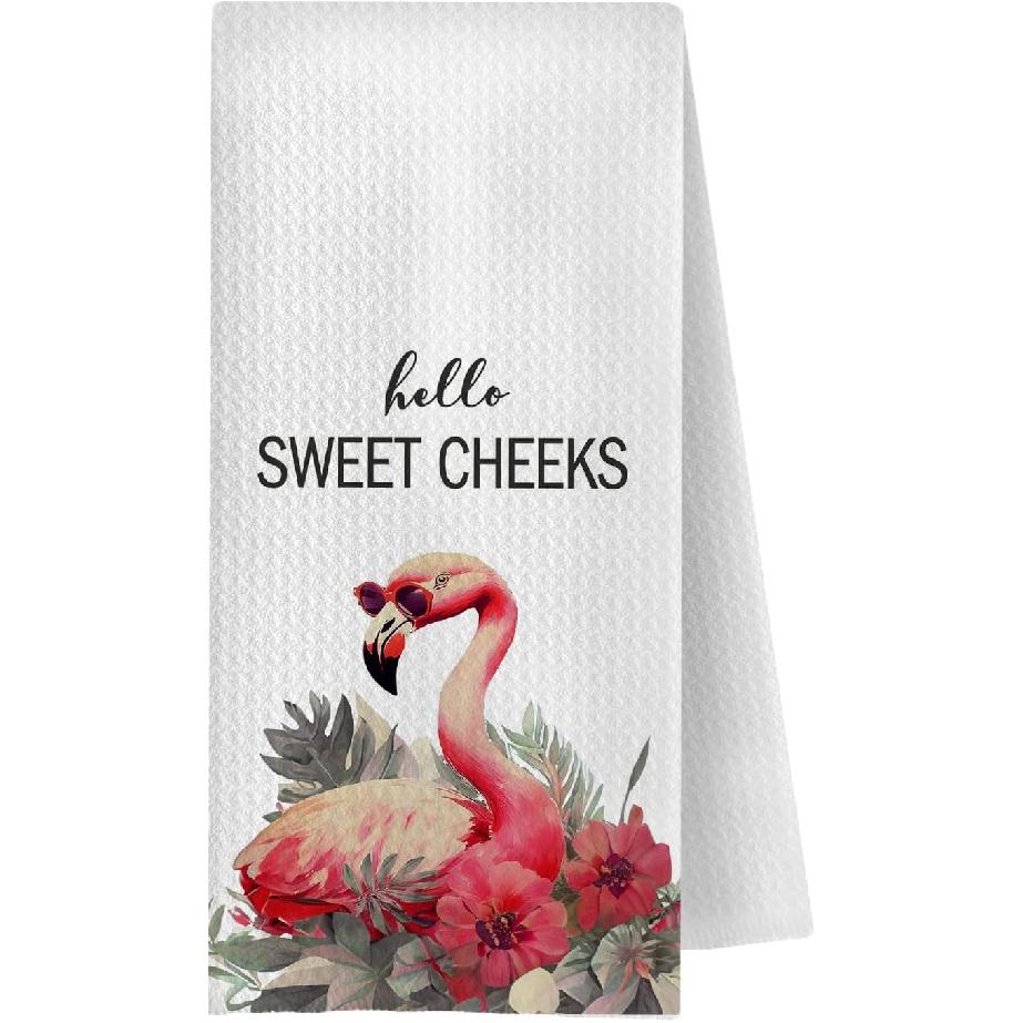 Highland Cow Bathroom Kitchen Towels - Hello Sweet Cheeks Western Bathroom Kitchen Decor,Farmhouse Western Cow Decorative Hand Towels 16x24, Funny