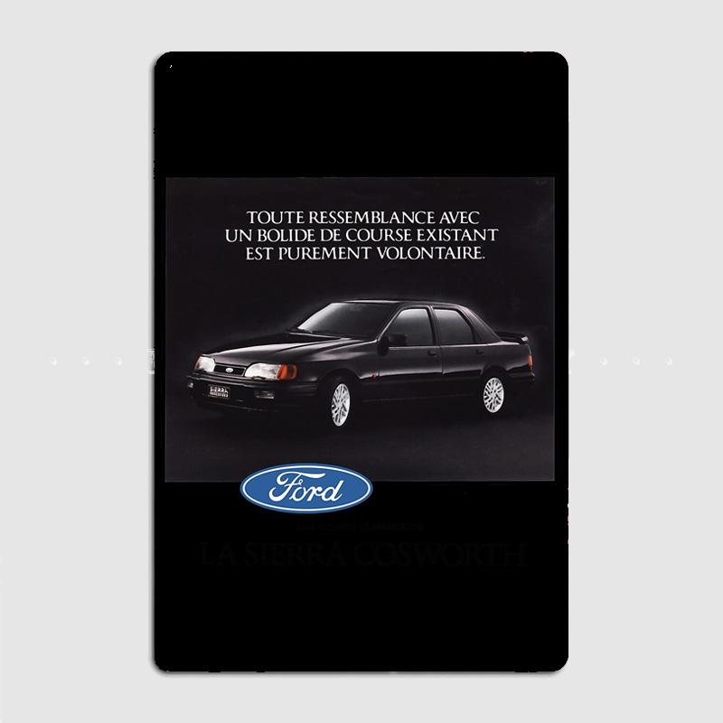 

SIERRA COSWORTH 2 Классический Автомобиль Металлический Знак Постер Декорация Гаража Декор Комнаты Автомобильный Клуб Жестяной Домашний Декор 20x30cm（7.8x11.8inch）