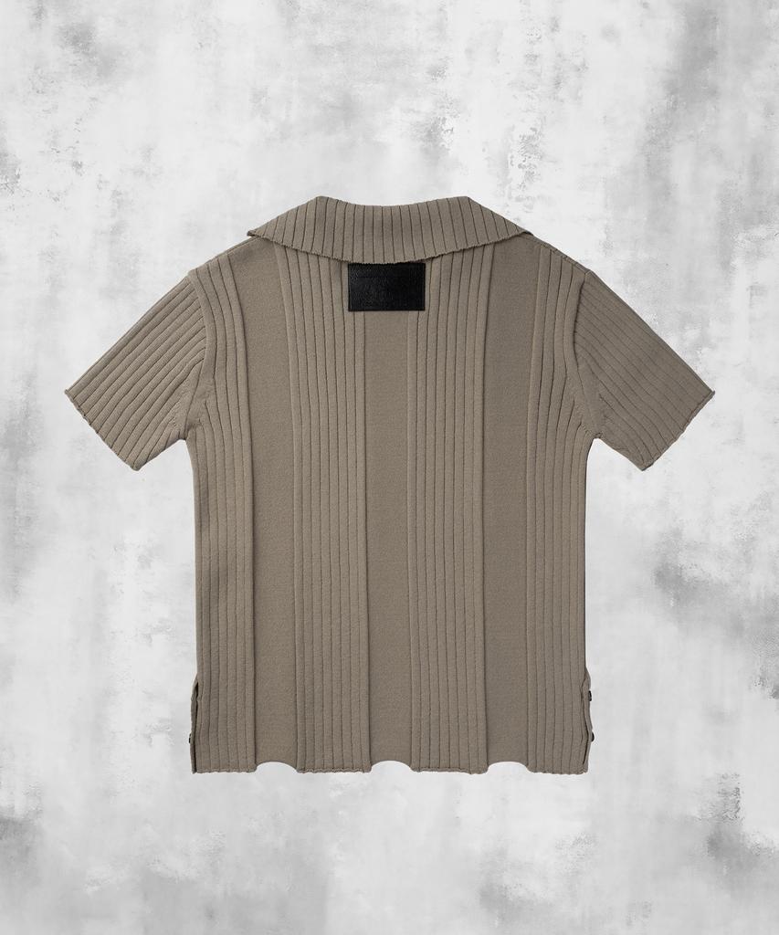 PARADIGMFILM [Ep.02] Fold-In Collar V-Neck Knit (Mocha Beige)