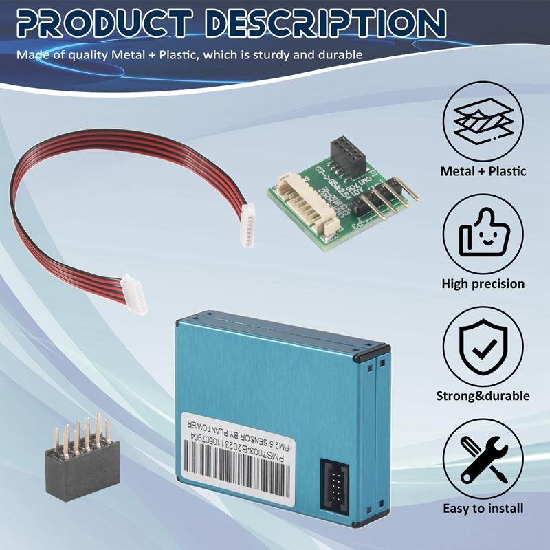 AA58 PM2.5 Staubsensor PMS7003 / G7 Dünne Form Digitaler PM2.5 Sensor (Inkl. Transferboard + Kabel)
