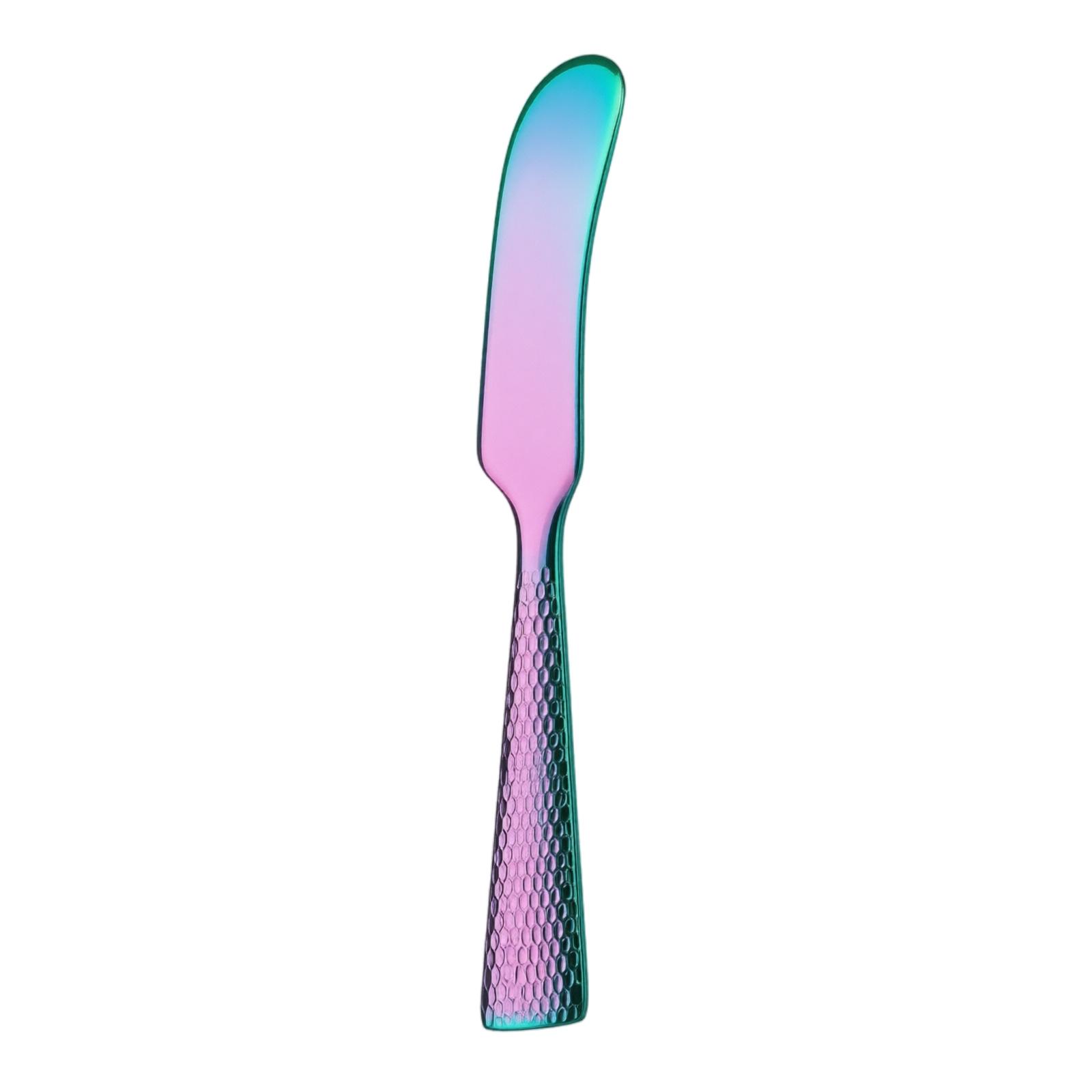 304 Stainless Steel Butter Knife Hammered Texture Cheese Knife Dessert Jam Cake Cream Spreading Knife