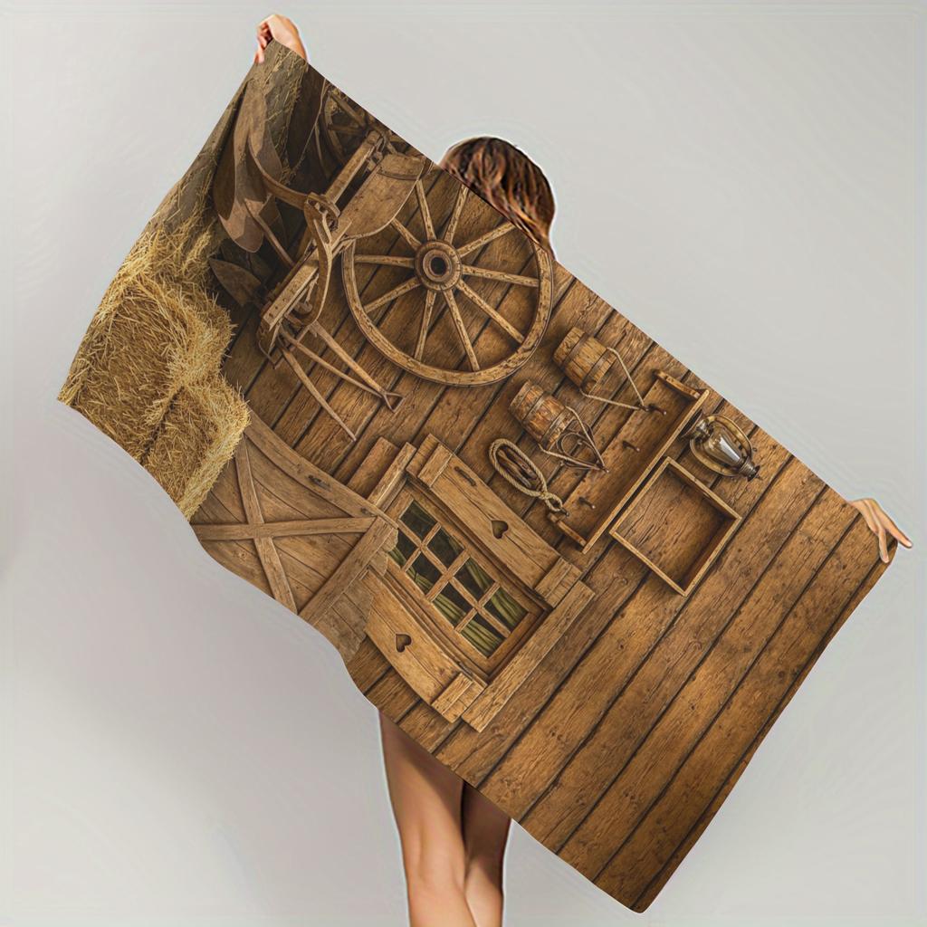 Veelzijdig Polyester Strandlaken - Multifunctioneel Handdoek voor Zwemmen, Fitness, Kamperen, Yoga, Reizen & Strandactiviteiten