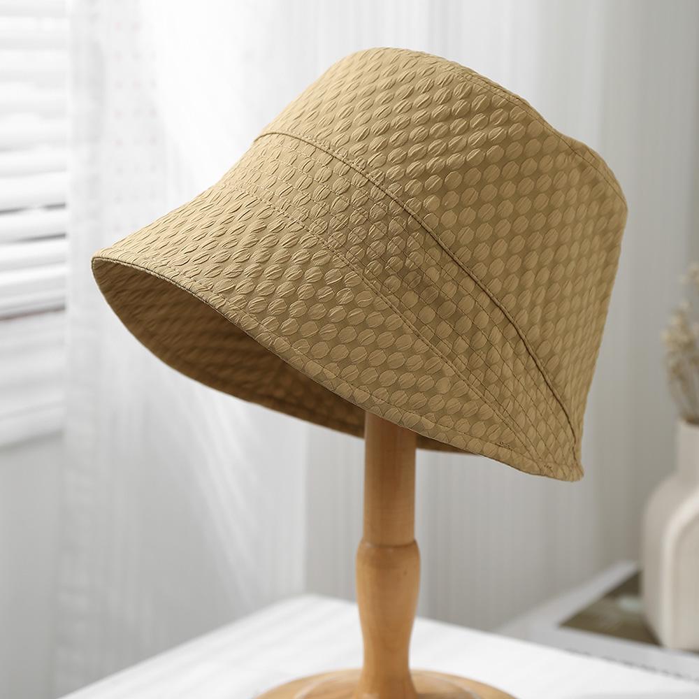 Bubble pattern bucket hat women's niche plain bucket hat women's sunshade sunscreen hat basin hat