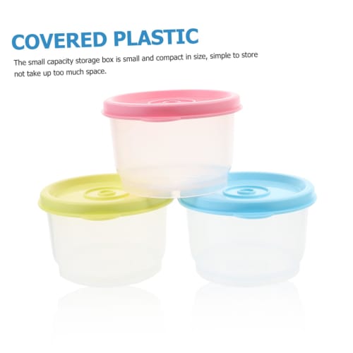 IWOWHERO 12-Piece Round Plastic Food Storage Containers with Lids, Refrigerator and Freezer Safe, Compact Storage, Reusable Snack Storage Boxes
