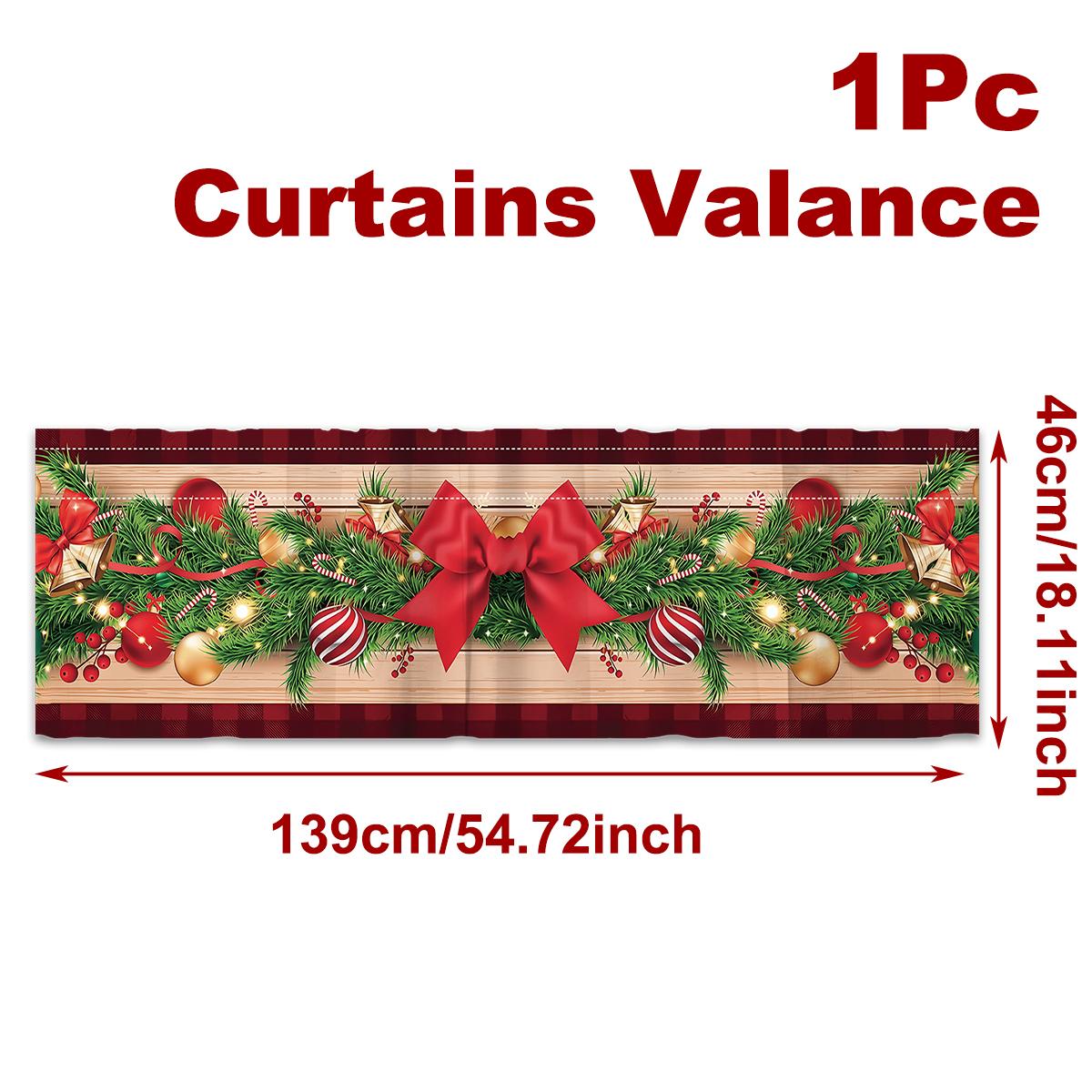 

Рождественские короткие шторы Украшения С Рождеством для дома 2025 Navidad Natal Шторы Ламбрекен Рождественское украшение Новый год 2026