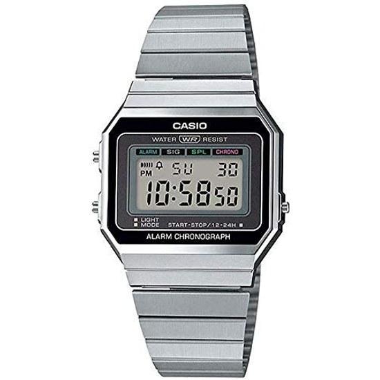 CASIO Digital Wristwatch Vintage Series A700W-1A Unisex Silver Overseas Model