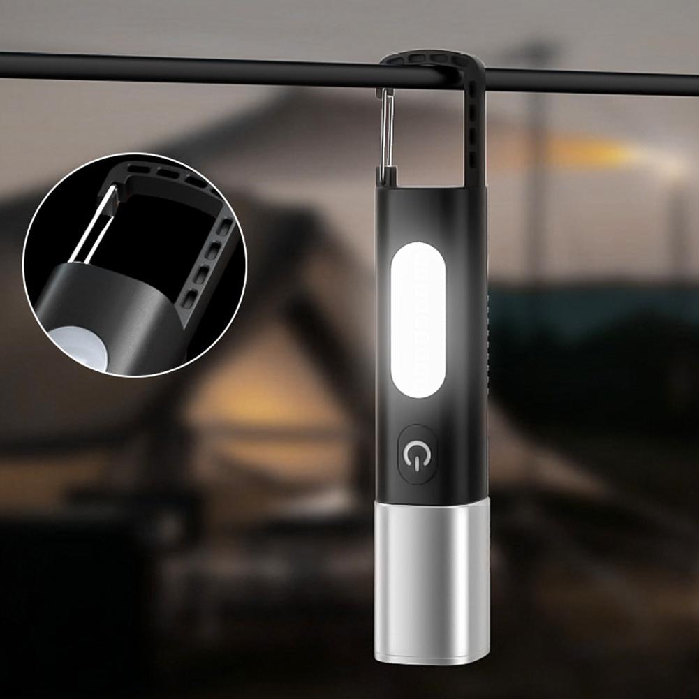 Multi-Functional Flashlight with Charging Cable with Strong Light And Soft Side Lamp for Outdoor Work And Camping