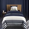 Duvet Cover Set 140x200 Cm In 57 Thread Cotton MARIN Blue, by Soleil D'ocre