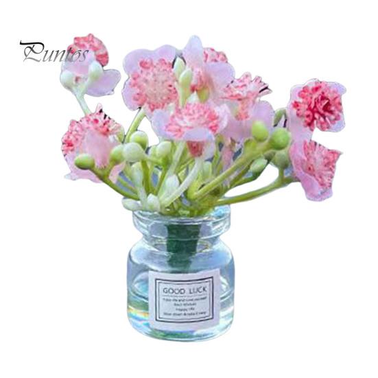 

Миниатюрная стеклянная ваза с цветами, искусственный букет, украшения для стола, монтируемые на транспортном средстве цветы бонсай, украшения для домашнего декора A