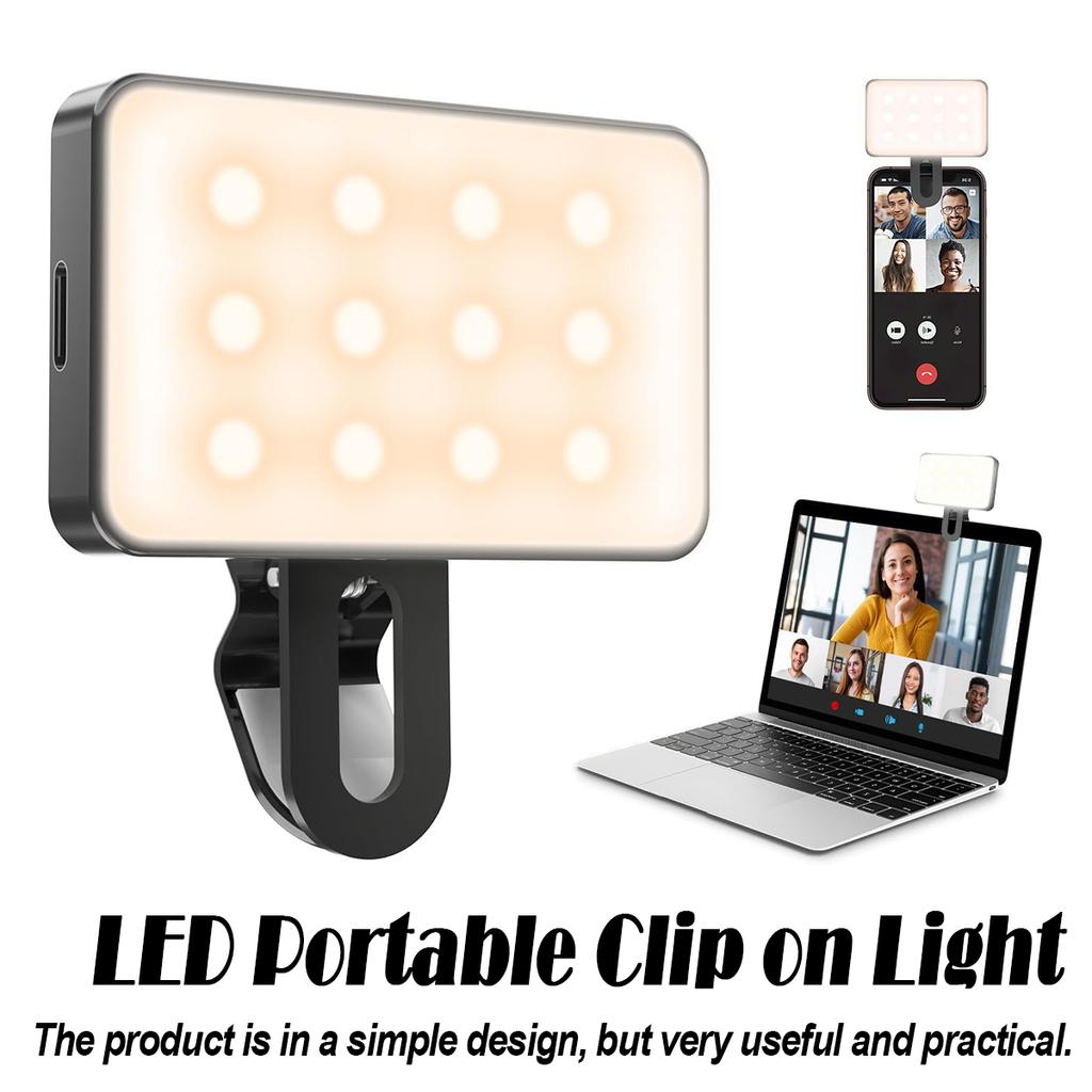 LED Selfie Light Phone Fill Light 120 LED 3000mAh Rechargeable Portable Video Light for Tiktok Vlog Video Conference Selfie