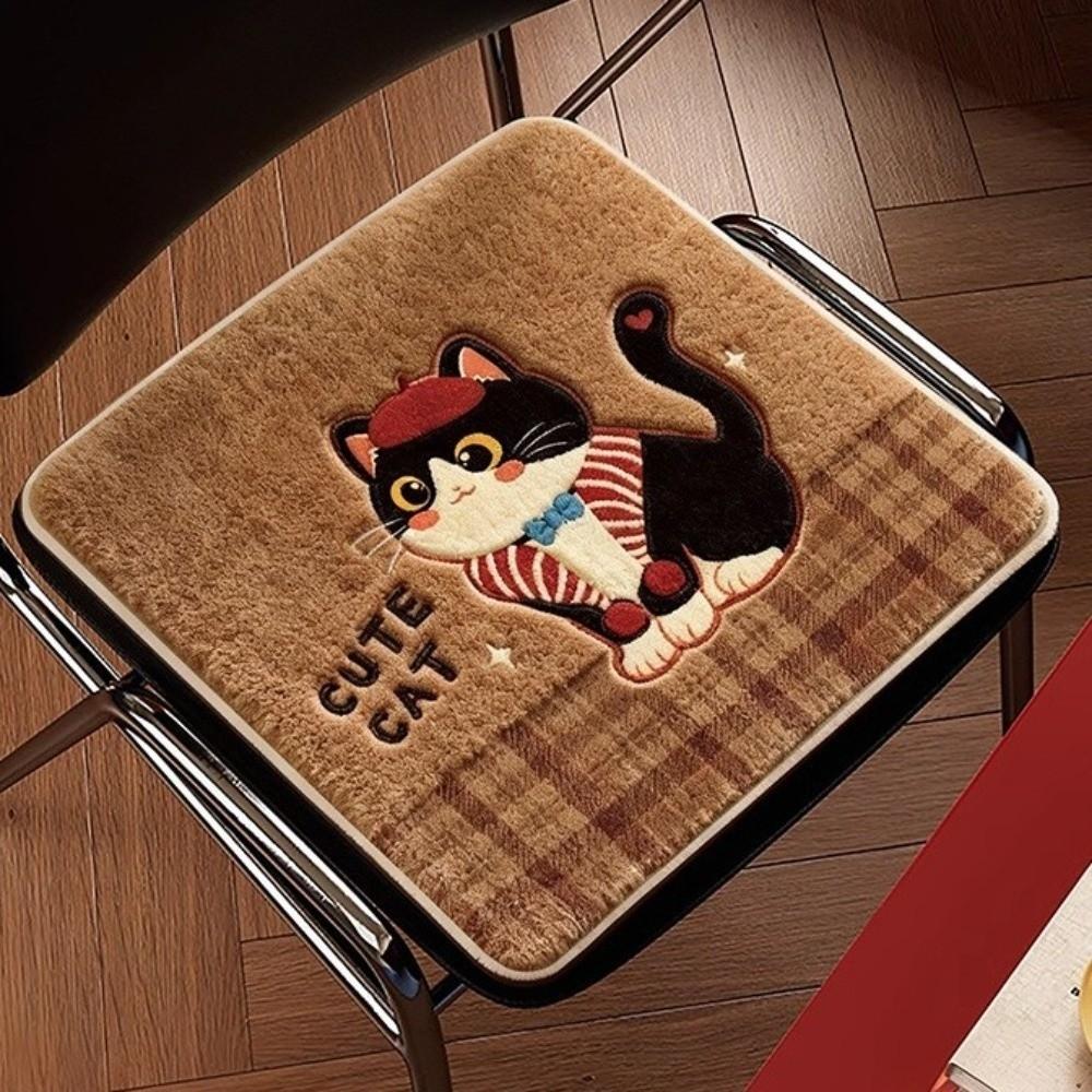 Thick Soft Chair Cushion Cartoon Office Seat Mat Decorative Warm Seat Cushion  Bedroom