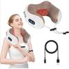 Neck Massager,Electric Neck Massager Pillow with 3 Strengths and 3 Modes Rechargeable Massage Cushion Deep Tissue Kneading Travel Pillow