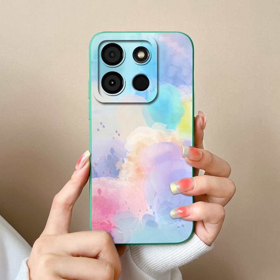 For Itel A60 A60S Case Cute Design Soft Liquid Silicone Shockproof Bumper For Itel A60 S Camera Protection High Quality Fundas