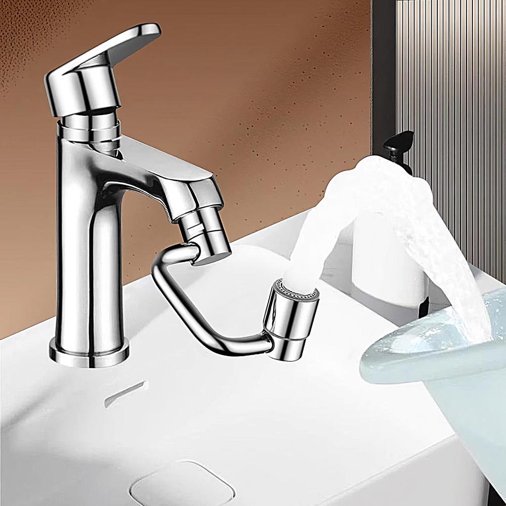 1080 Swivel Faucet Extender Universal Splash-Proof Dualed Spray Modes Rust-Proof Bathroom Sink Accessories With Adapter