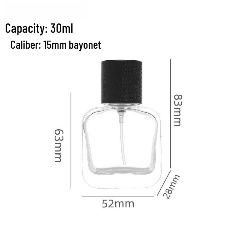 Fine Mist Transparent Glass Perfume Decanting Bottle