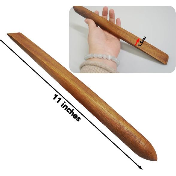 11 Acacia Wooden Sourdough Bread Mixing Stir Stick, Sourdough Spatula Wooden for Kitchen Cooking, Wooden Sourdough Bread Making Tools for Stir in