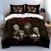 Måneskin Band Stars Design Bedding Duvet Cover Set Duvet Cover Pillowcases (1*Duvet Cover 2*Pillowcases, Without Duvet Insert)