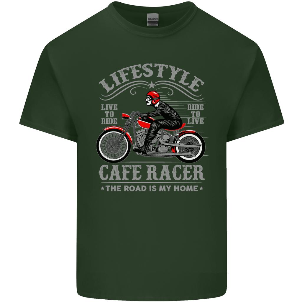 Lifestyle Cafe Racer Biker Motorcycle Unisexs Light Cotton TShirt