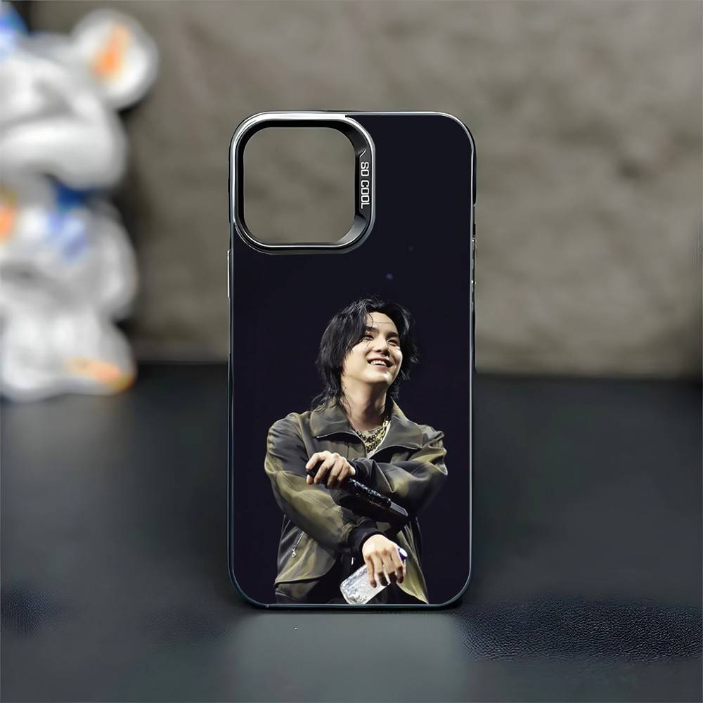 A-Agust D Yoongi S-Suga Phone Case For iPhone17,16,15,14,13,12,11 Plus,Pro Max Black Matte Shockproof Cover