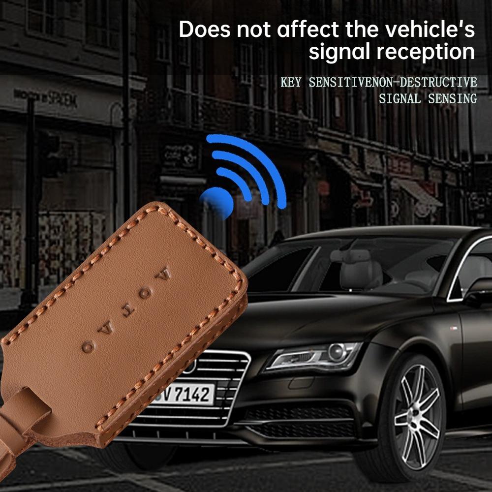 Custodia Portachiavi per Auto in Vera Pelle per Volvo EX30 Borsa Portachiavi Bluetooth Resistente Custodia Portaoggetti con Portachiavi
