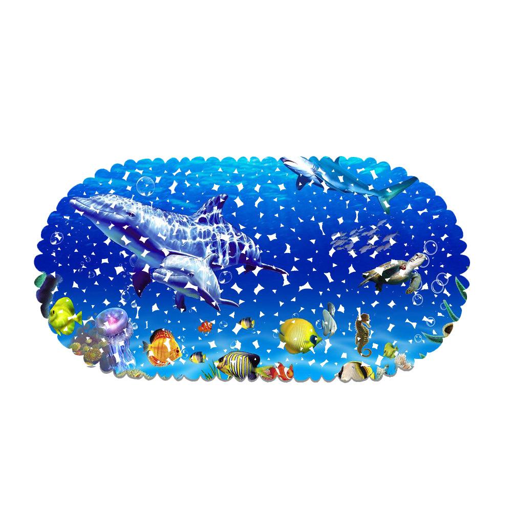 Underwater World Bathroom Mat Bath Room Floor Mat Pvc Bathtub Non-Slip Mat Waterproof Bath Foot Mat Pattern Available