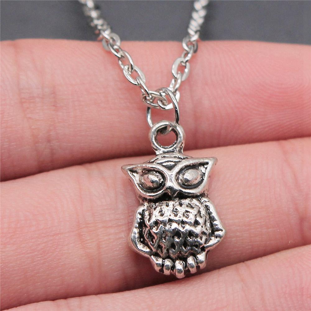 Pendentif Sagesse Hibou Aigle en Bronze Antique, Collier Collier Maman, Nouveauté Cadeau