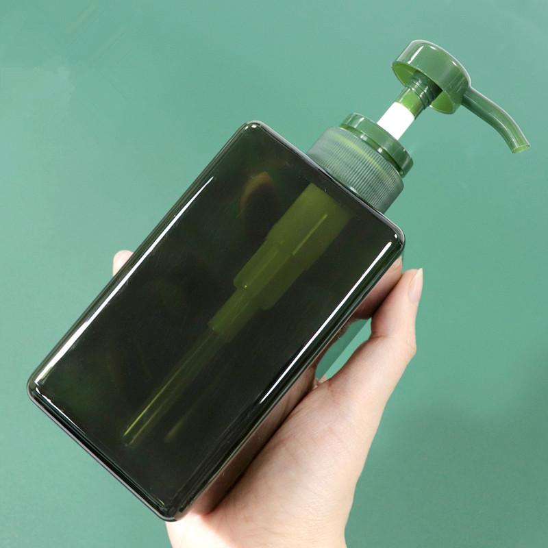 100-650Ml Square Bathroom Soap Dispensers Refillable Shampoo Shower Gel Holder Portable Travel Dispenser Empty Bath Pump Bottle