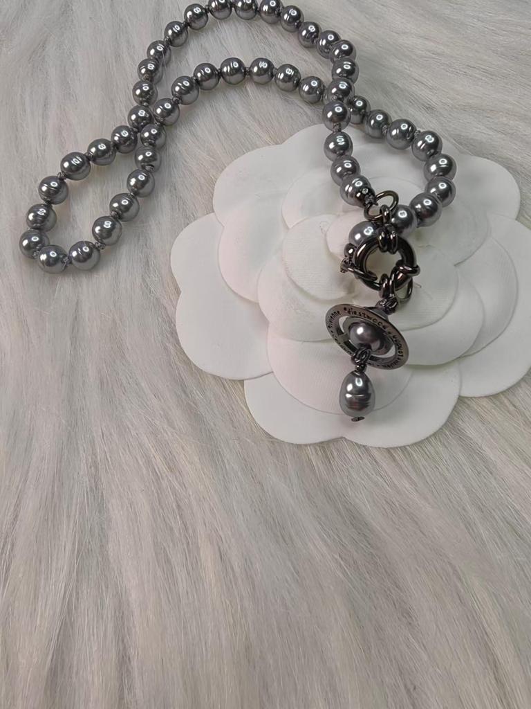 Empress Dowager Baroque Pearl Teardrop Necklace