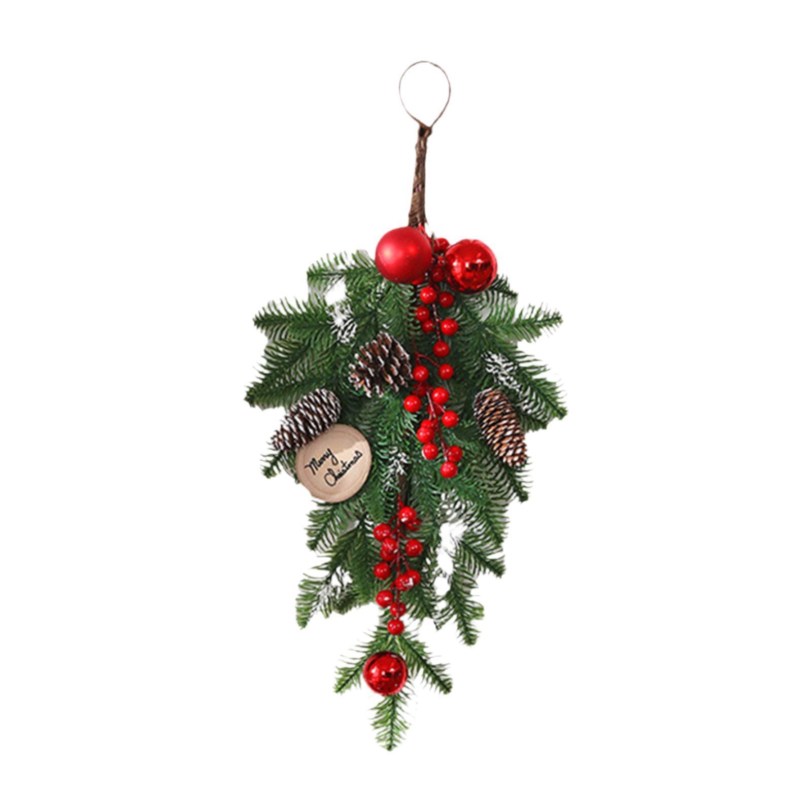 Christmas Upside Down Tree Christmas Decoration Home Decor Artificial Wreath for Home Office Fireplace Wall Indoor Outdoor