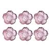 Pink Glass Bowls Set of 3/6, Small Dip Bowls Sauce Plates - Japanese Sakura Flower Cherry Blossom Shaped Bowl for Dessert