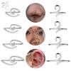 ZS 1 Buc 16G Argint 925 Știft Nas Femei Bărbați Hipoalergenic Spirală Pod Piercing Nară Conch Piercinguri 10/12/14/16MM