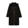 Women's 2025 Mid-Length Hooded Pocket Sweatshirt Zipper Jacket - Fake Two-Piece Loose Fit
