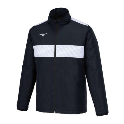 Fodboldtøj Varmere Skjorte Jakke Vandafvisende P2MEB590 Sort [Mizuno]