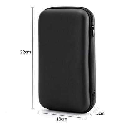 Durable Mini EVA Storage Box Black Portable Pouch Carrying Bag Zipper Earphone Case Charging Cable