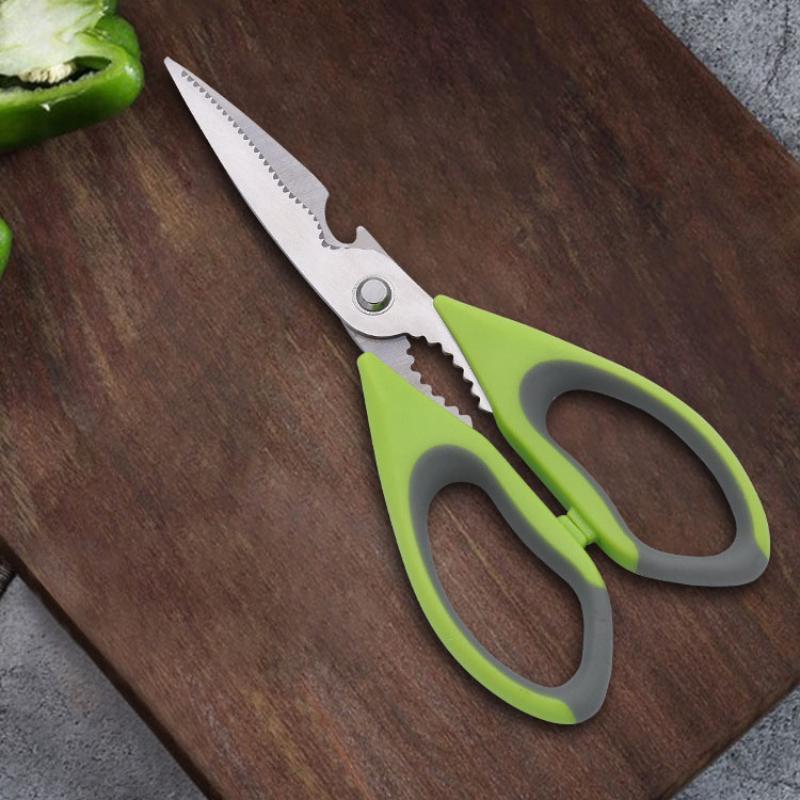 Stal Nierdzewna Ostre Ostrze Klipsy do Koreańskiego Grilla Domowe Wielofunkcyjne Nożyce Kuchenne z Dziadkiem do Orzechów Otwieraczem do Piwa