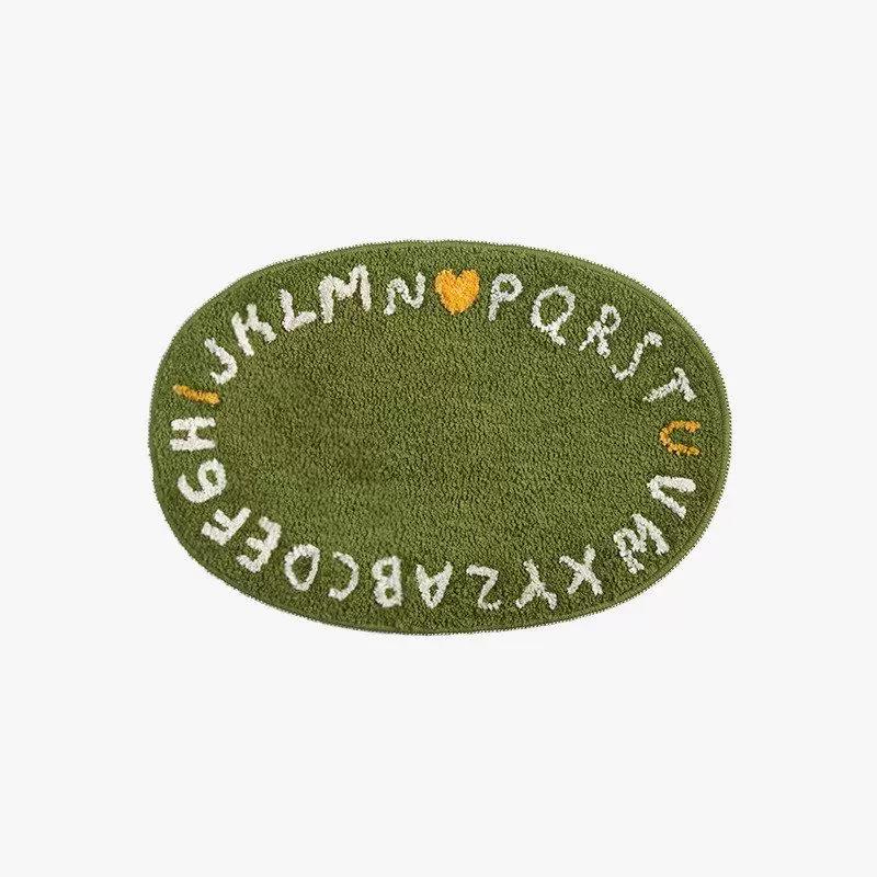 Ddd Creative Egg Yolk Shaped Carpet Bathroom Irregular Cartoon Floor Mat Non-Slip Water Absorbent Tufted Foot Mat