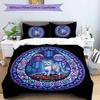 Glass Cat Dreamscape Pattern Bedding,Quilt Set Quilt Cover Pillowcase Home Birthday Gift (1 * duvet cover + 2 * pillowcase, without core)