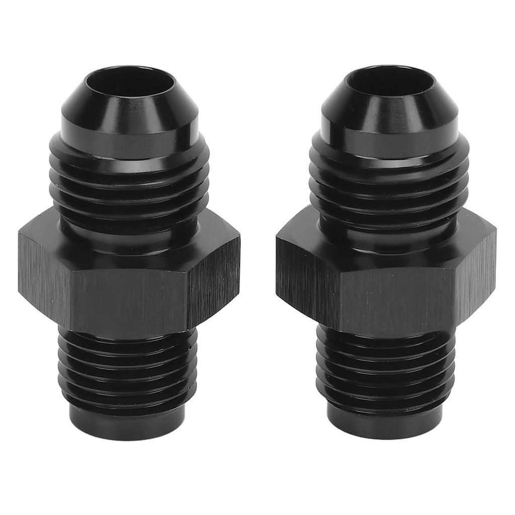 1 Pair 6An To 1 2 20 Inverted Flare Adapter Metal Structure Transmission Cooler Adapter Fitting Black