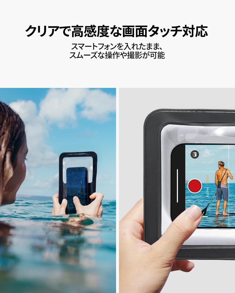 Spigen Waterproof Smartphone IPX8 Valuable Neck Crossbody Shoulder Underwater Touch Compatible with iPhone ACS09745 Dual-Type Case, Certified,