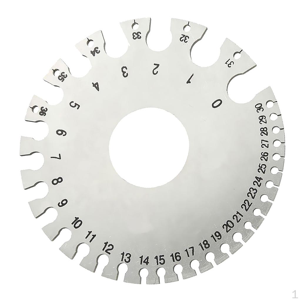 Round SWG Wire Thickness Measurer Ruler Diameter Tool