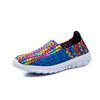 Scarpe da Spiaggia Estive da Ragazza con Treccia Pigre da Donna Colore Rosa Blu Intrecciate Casual Morbide Slip-on Scarpe Basse da Esterno Sneakers