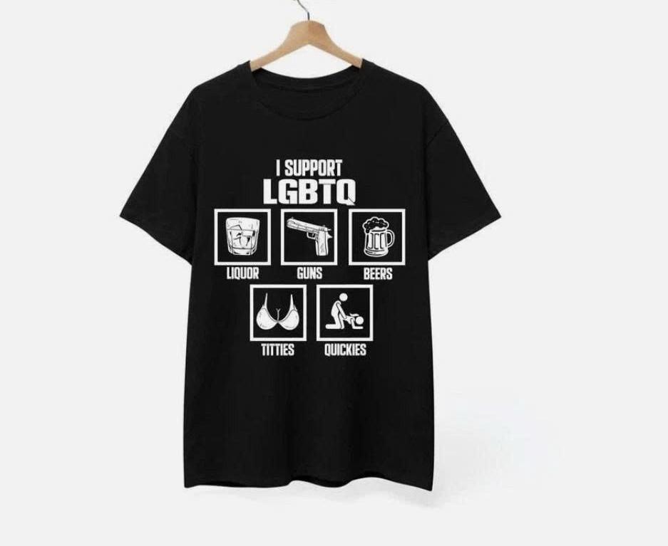 Funny Meme I Support LGBTQ Trendy Graphic Cotton Unisex T-T-Shirt