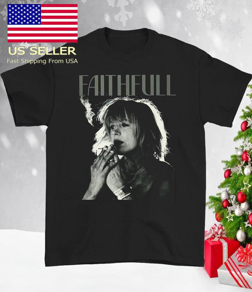 VTG Marianne Faithfull smoking T-shirt black Unisex All sizes S-5Xl 1F936 Unisex T-Shirt S