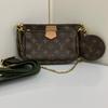 [Usato] Multi Pochette Accessoires Catena Monogramma Borsa Combinata Cinque-in-Uno Tela Rivestita Pelle Borsa Mahjong Sottobraccio Mano - Eccellente #1TIWJ3S