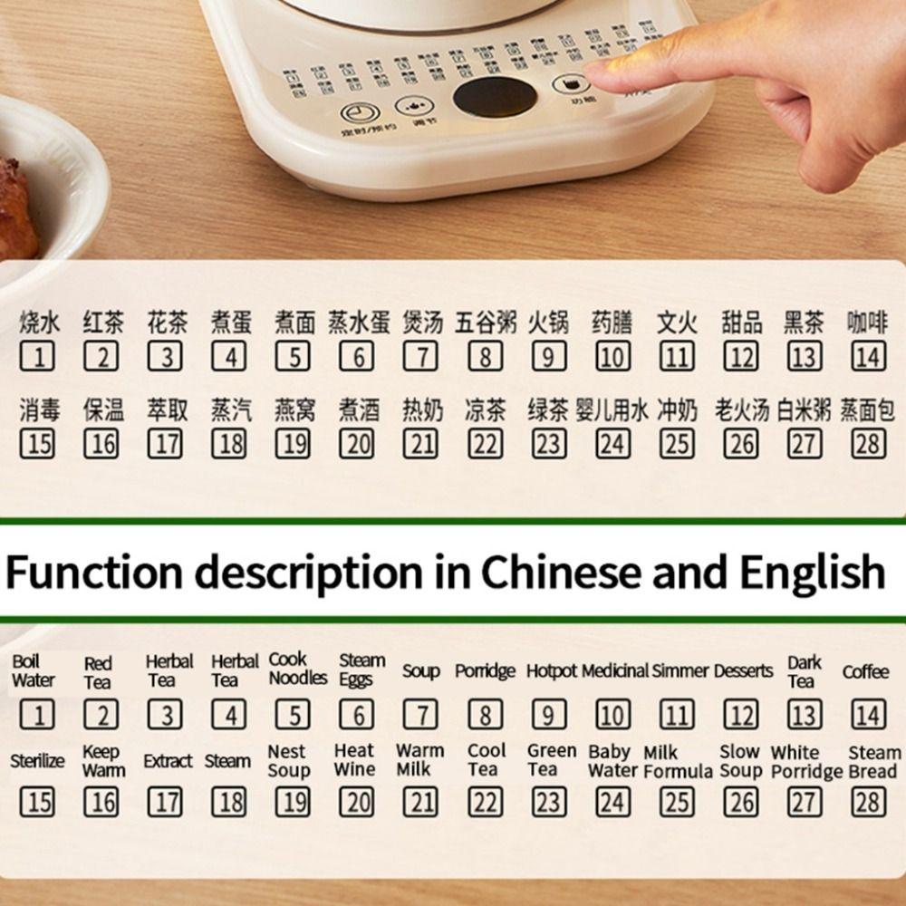 1.8L Electric Kettle 2H Keep Warm Healthy Herbal Tea Maker New Health Pot  Kitchen