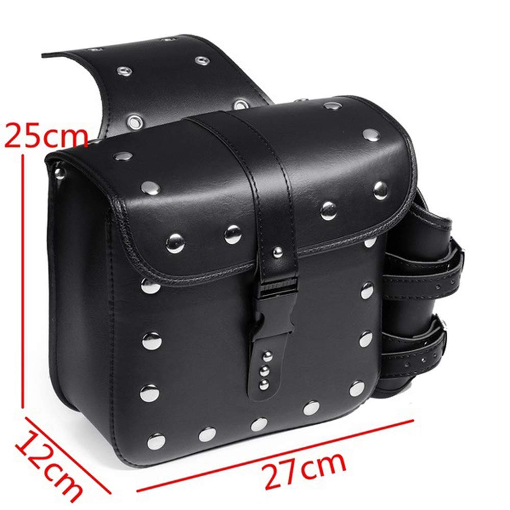 ZSADZS Waterproof Saddle Bags for Set of Large Capacity Side Motorcycle Tool Suitable for Motorcycles, 2, Bags, Black, Bags, Honda, Suzuki, Davidson,