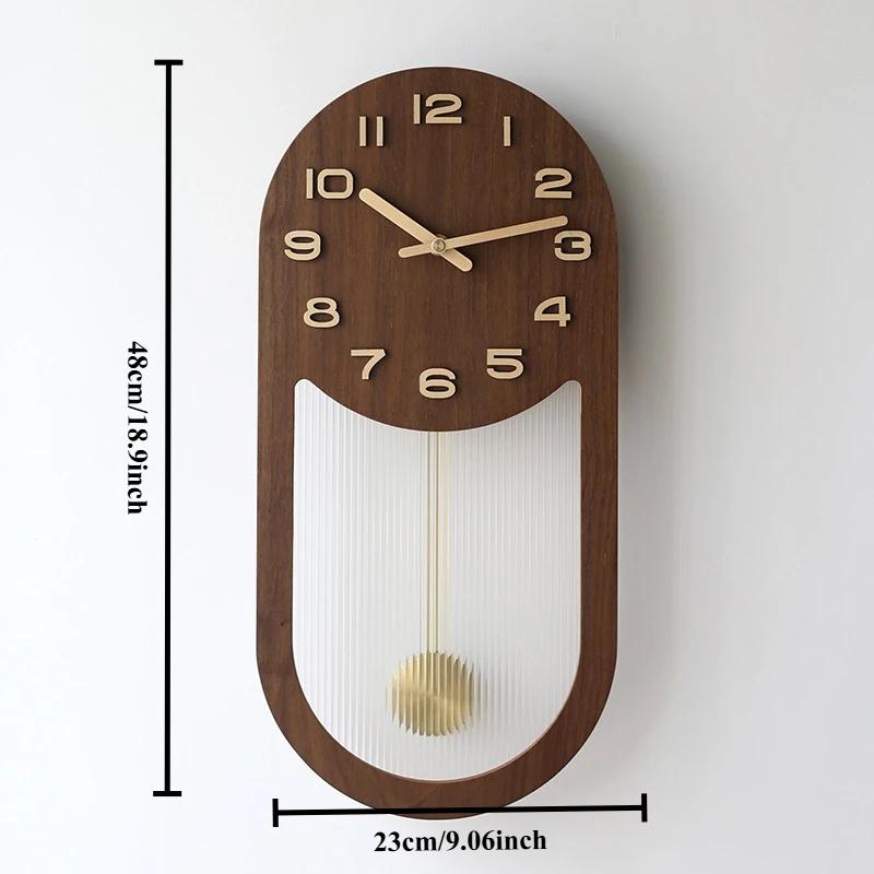Simple Wall Clocks Nordic Luxury Retro Clocks Elegant Wooden Design Clock Household Entrance Hall Aesthetic Home and Decoration