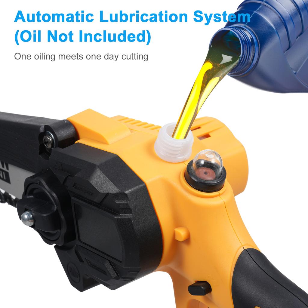 Cordless Chainsaw 8 Inch Electric Chain Saw with 2 Pack Rechargeable Batteries Battery Powered