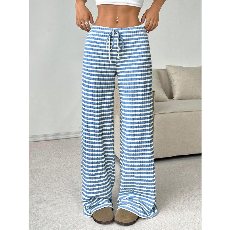 IHUASU Women's Fashion Casual Solid Color Print Pants & Capris